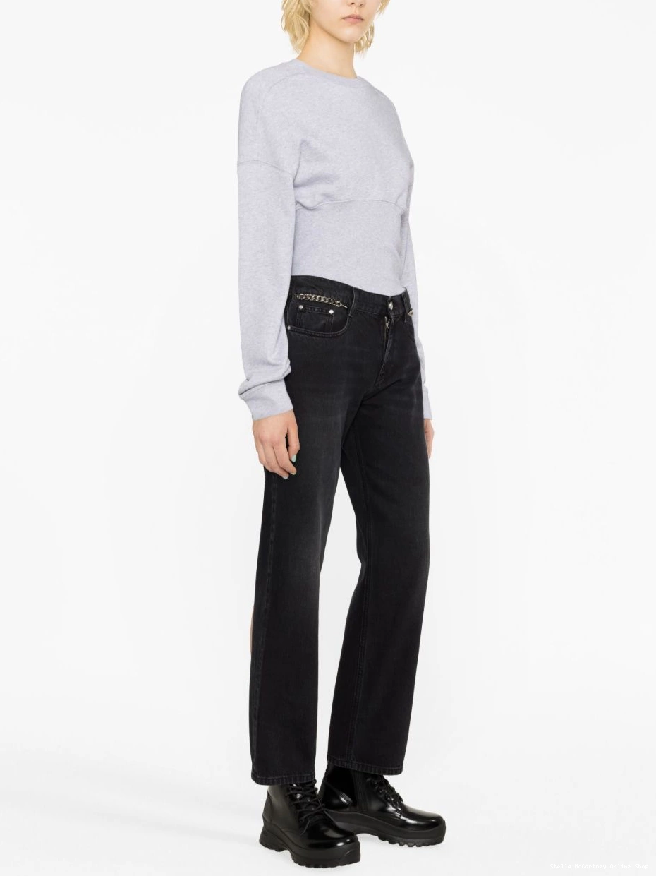Affordable chain-embellished jeans Women slim-leg McCartney Stella Falabella 0818